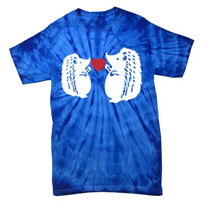 Valentines Day Costume Hedgehog Heart Love My Valentines Cool Gift Tie-Dye T-Shirt