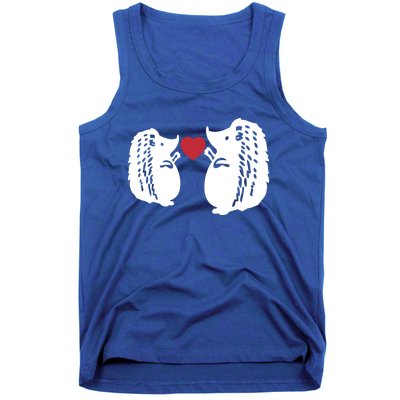 Valentines Day Costume Hedgehog Heart Love My Valentines Cool Gift Tank Top