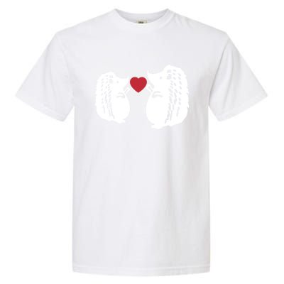 Valentines Day Costume Hedgehog Heart Love My Valentines Cool Gift Garment-Dyed Heavyweight T-Shirt