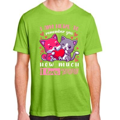 Valentine's Day Couple Pajama Cats With Heart And Saying Meaningful Gift Adult ChromaSoft Performance T-Shirt