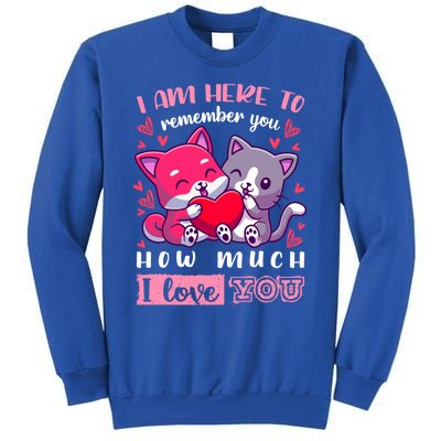 Valentine's Day Couple Pajama Cats With Heart And Saying Meaningful Gift Sweatshirt