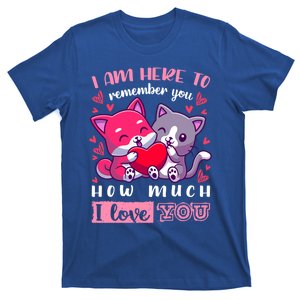 Valentine's Day Couple Pajama Cats With Heart And Saying Meaningful Gift T-Shirt