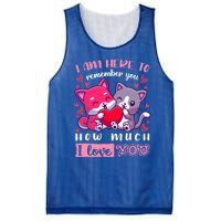 Valentine's Day Couple Pajama Cats With Heart And Saying Meaningful Gift Mesh Reversible Basketball Jersey Tank