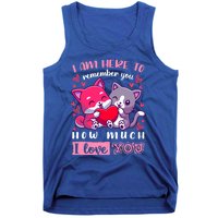 Valentine's Day Couple Pajama Cats With Heart And Saying Meaningful Gift Tank Top