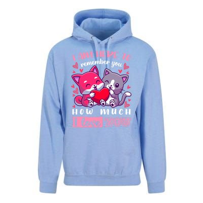 Valentine's Day Couple Pajama Cats With Heart And Saying Meaningful Gift Unisex Surf Hoodie