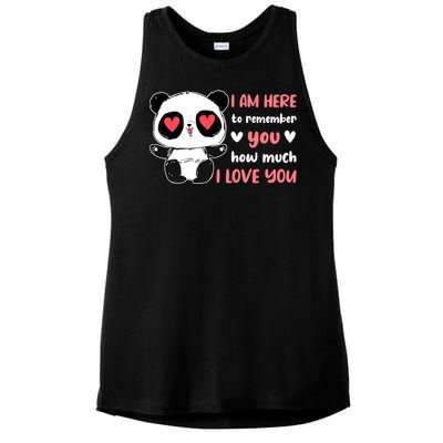 Valentine's Day Couples Saying Love Panda Pajama Meaningful Gift Ladies PosiCharge Tri-Blend Wicking Tank