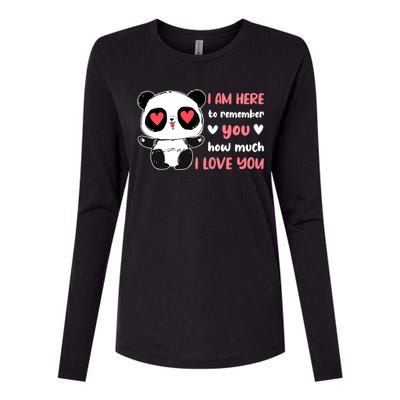 Valentine's Day Couples Saying Love Panda Pajama Meaningful Gift Womens Cotton Relaxed Long Sleeve T-Shirt