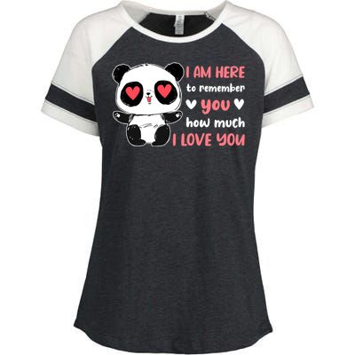 Valentine's Day Couples Saying Love Panda Pajama Meaningful Gift Enza Ladies Jersey Colorblock Tee