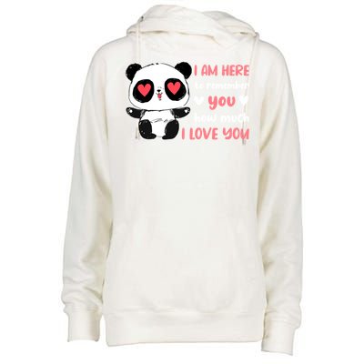 Valentine's Day Couples Saying Love Panda Pajama Meaningful Gift Womens Funnel Neck Pullover Hood