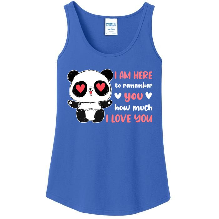 Valentine's Day Couples Saying Love Panda Pajama Meaningful Gift Ladies Essential Tank