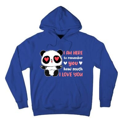 Valentine's Day Couples Saying Love Panda Pajama Meaningful Gift Tall Hoodie