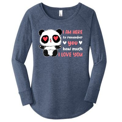 Valentine's Day Couples Saying Love Panda Pajama Meaningful Gift Women's Perfect Tri Tunic Long Sleeve Shirt