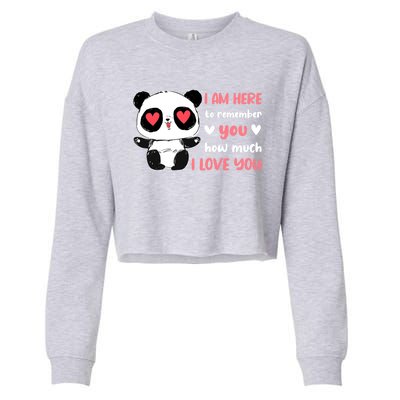 Valentine's Day Couples Saying Love Panda Pajama Meaningful Gift Cropped Pullover Crew