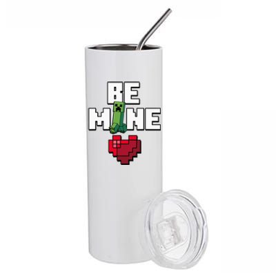 Valentines Day Creeper Be Mine Heart Stainless Steel Tumbler