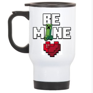 Valentines Day Creeper Be Mine Heart Stainless Steel Travel Mug