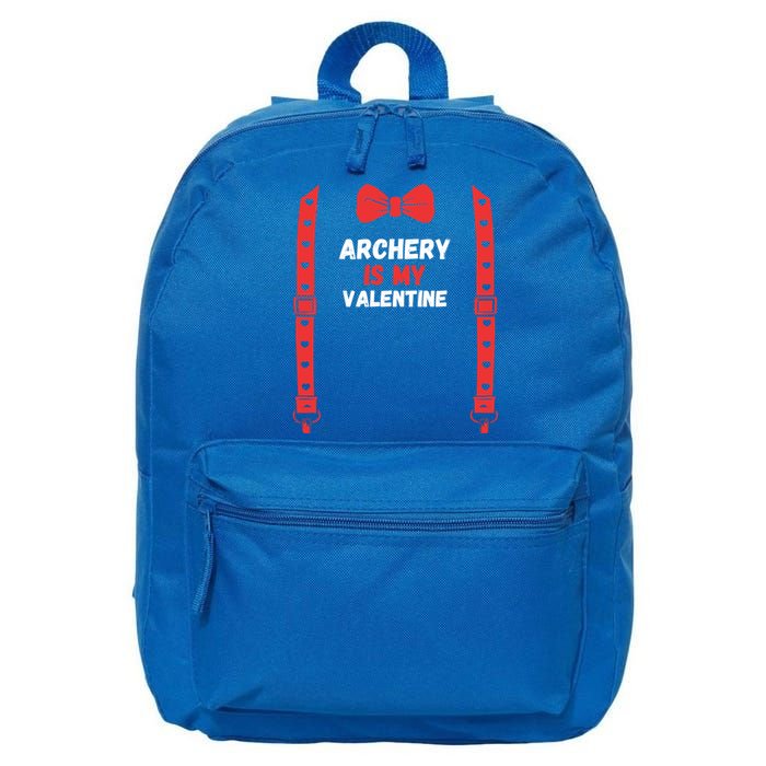 Valentines Day Custome Archery Is My Valentine For Him Funny Gift 16 in Basic Backpack