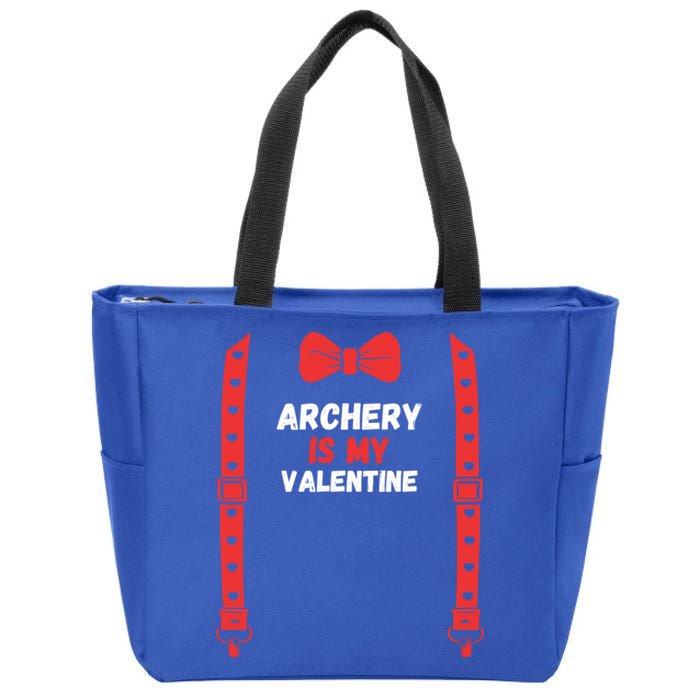 Valentines Day Custome Archery Is My Valentine For Him Funny Gift Zip Tote Bag