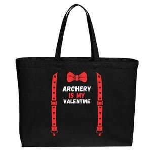 Valentines Day Custome Archery Is My Valentine For Him Funny Gift Cotton Canvas Jumbo Tote