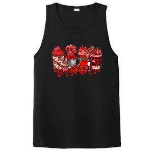 Valentines Day Coffee Valentine Latte Funny Gift PosiCharge Competitor Tank