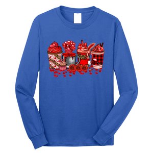 Valentines Day Coffee Valentine Latte Funny Gift Long Sleeve Shirt