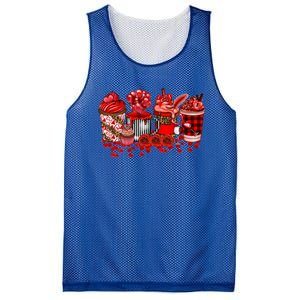 Valentines Day Coffee Valentine Latte Funny Gift Mesh Reversible Basketball Jersey Tank