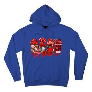 Valentines Day Coffee Valentine Latte Funny Gift Tall Hoodie