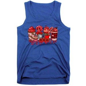 Valentines Day Coffee Valentine Latte Funny Gift Tank Top