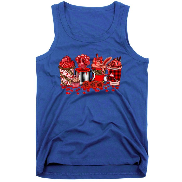 Valentines Day Coffee Valentine Latte Funny Gift Tank Top