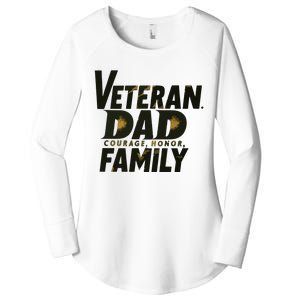 Veteran Dad Courage Honor Family Premium Women's Perfect Tri Tunic Long Sleeve Shirt