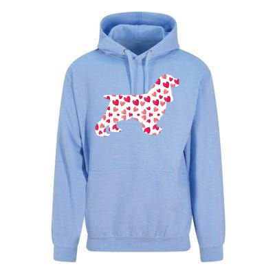 Valentines Day Cocker Spaniel Hearts Puppy Dog Lover Unisex Surf Hoodie