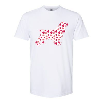 Valentines Day Cocker Spaniel Hearts Puppy Dog Lover Softstyle CVC T-Shirt