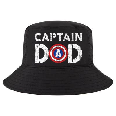 Vintage Dad Captain American Flag Father Day Gift Cool Comfort Performance Bucket Hat