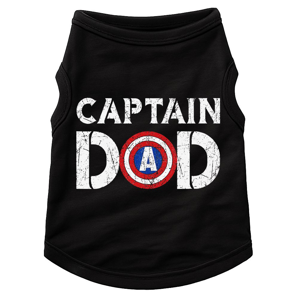 Vintage Dad Captain American Flag Father Day Gift Doggie Tank