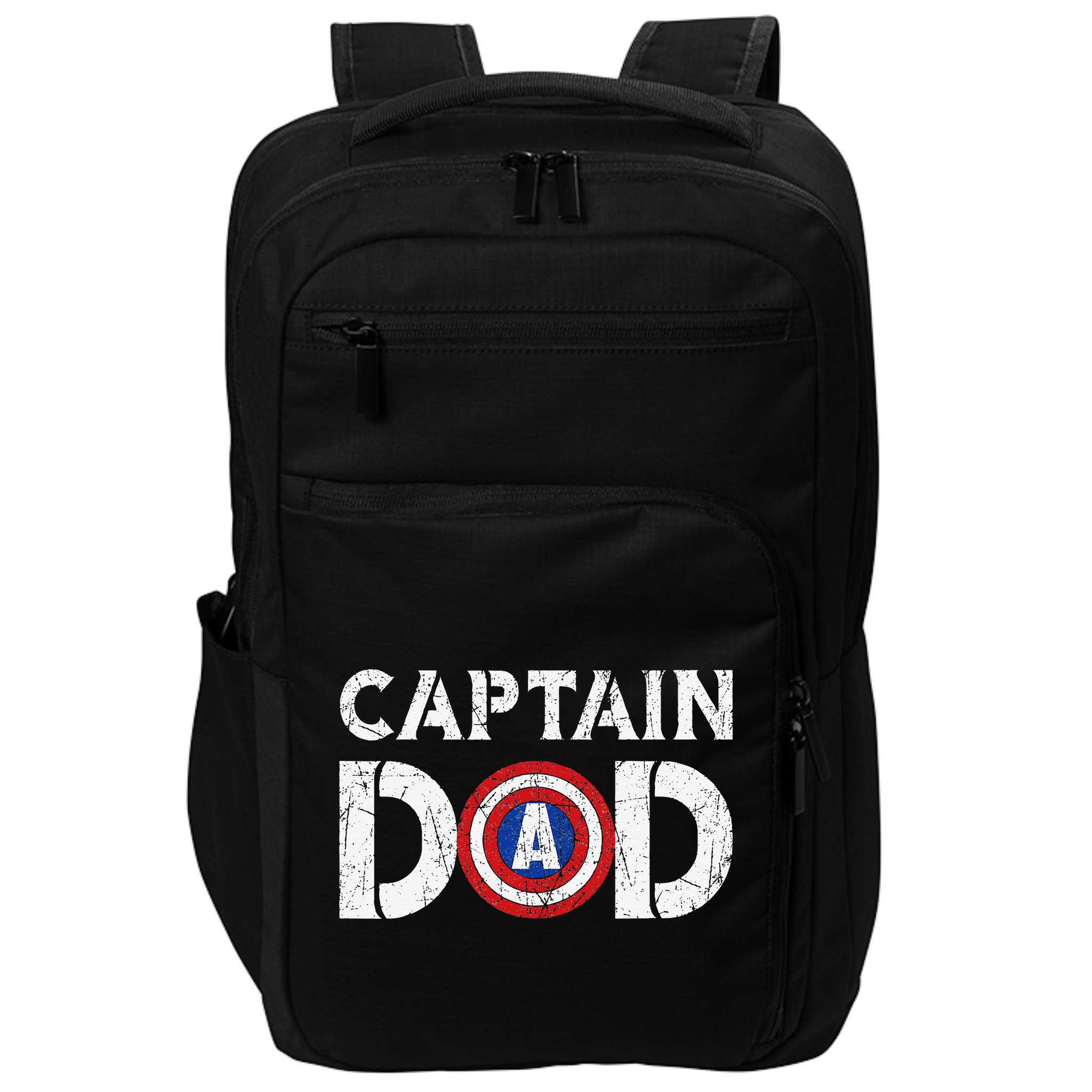 Vintage Dad Captain American Flag Father Day Gift Impact Tech Backpack