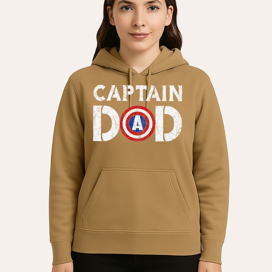 Vintage Dad Captain American Flag Father Day Gift Hoodie