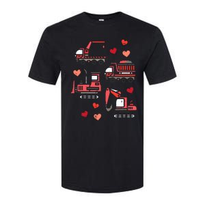 Valentines Day Construction Trucks Funny Softstyle CVC T-Shirt