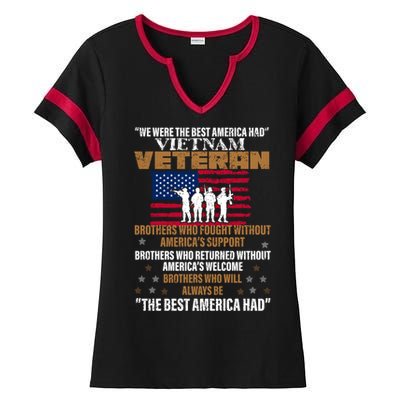 Veterans Day Cute Gift Vietnam Veteran The Best America Had Gift Ladies Halftime Notch Neck Tee