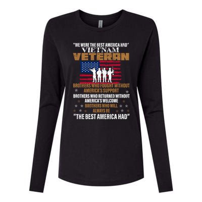 Veterans Day Cute Gift Vietnam Veteran The Best America Had Gift Womens Cotton Relaxed Long Sleeve T-Shirt