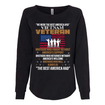 Veterans Day Cute Gift Vietnam Veteran The Best America Had Gift Womens California Wash Sweatshirt