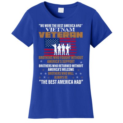 Veterans Day Cute Gift Vietnam Veteran The Best America Had Gift Women's T-Shirt