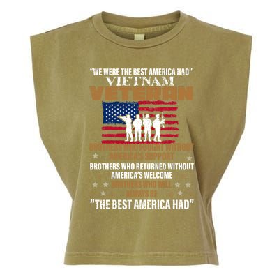 Veterans Day Cute Gift Vietnam Veteran The Best America Had Gift Garment-Dyed Women's Muscle Tee