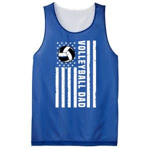 Volleyball Dad Coach Retro American Flag Gift For A Dad Gift Mesh Reversible Basketball Jersey Tank