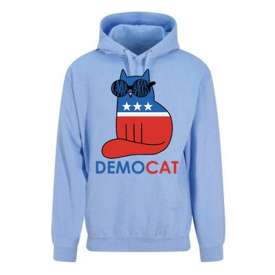 Vote Democat Cat Democrat Liberal Cat Lover Funny Unisex Surf Hoodie