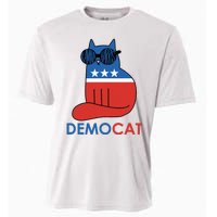 Vote Democat Cat Democrat Liberal Cat Lover Funny Cooling Performance Crew T-Shirt