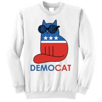 Vote Democat Cat Democrat Liberal Cat Lover Funny Sweatshirt