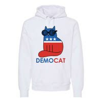 Vote Democat Cat Democrat Liberal Cat Lover Funny Premium Hoodie