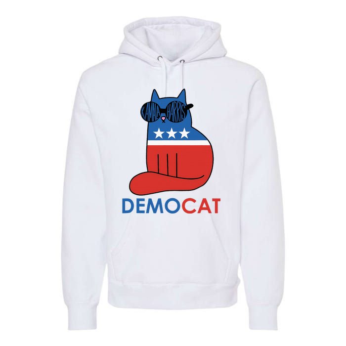 Vote Democat Cat Democrat Liberal Cat Lover Funny Premium Hoodie