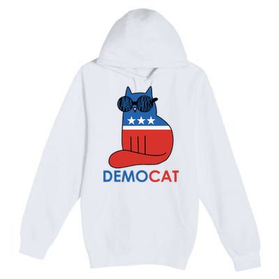 Vote Democat Cat Democrat Liberal Cat Lover Funny Premium Pullover Hoodie