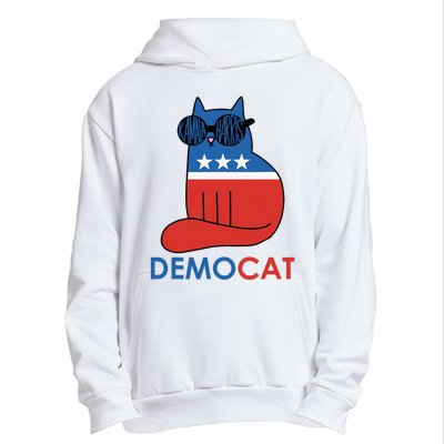 Vote Democat Cat Democrat Liberal Cat Lover Funny Urban Pullover Hoodie