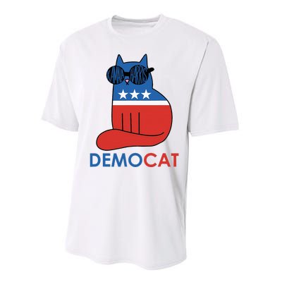 Vote Democat Cat Democrat Liberal Cat Lover Funny Performance Sprint T-Shirt